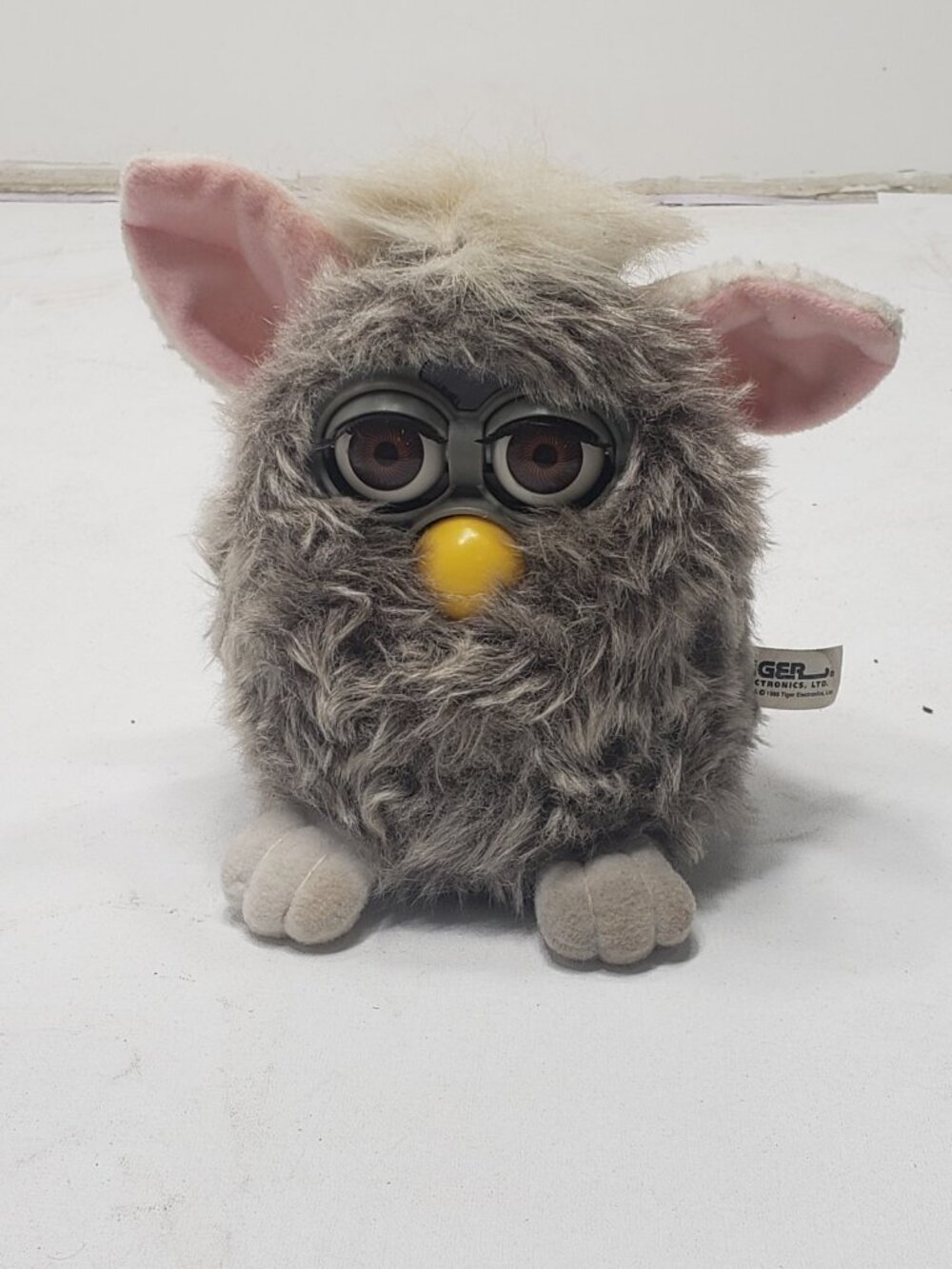 Vintage 1998 Original Gray White Furby Tiger Electronics Brown Eyes Not Working